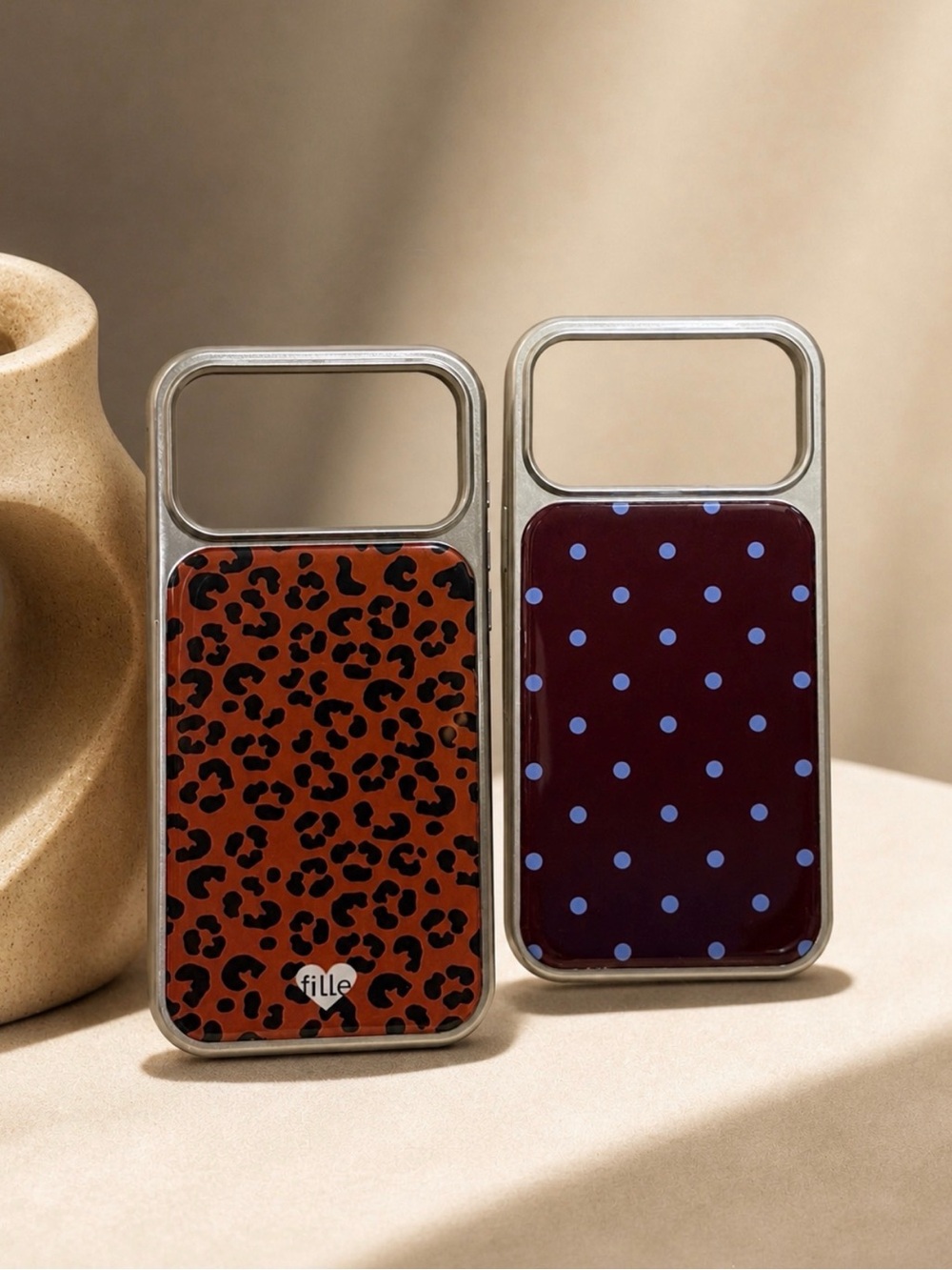 iPhone 17 Pro Max Brown Leopard & Polka Dot Phone Case